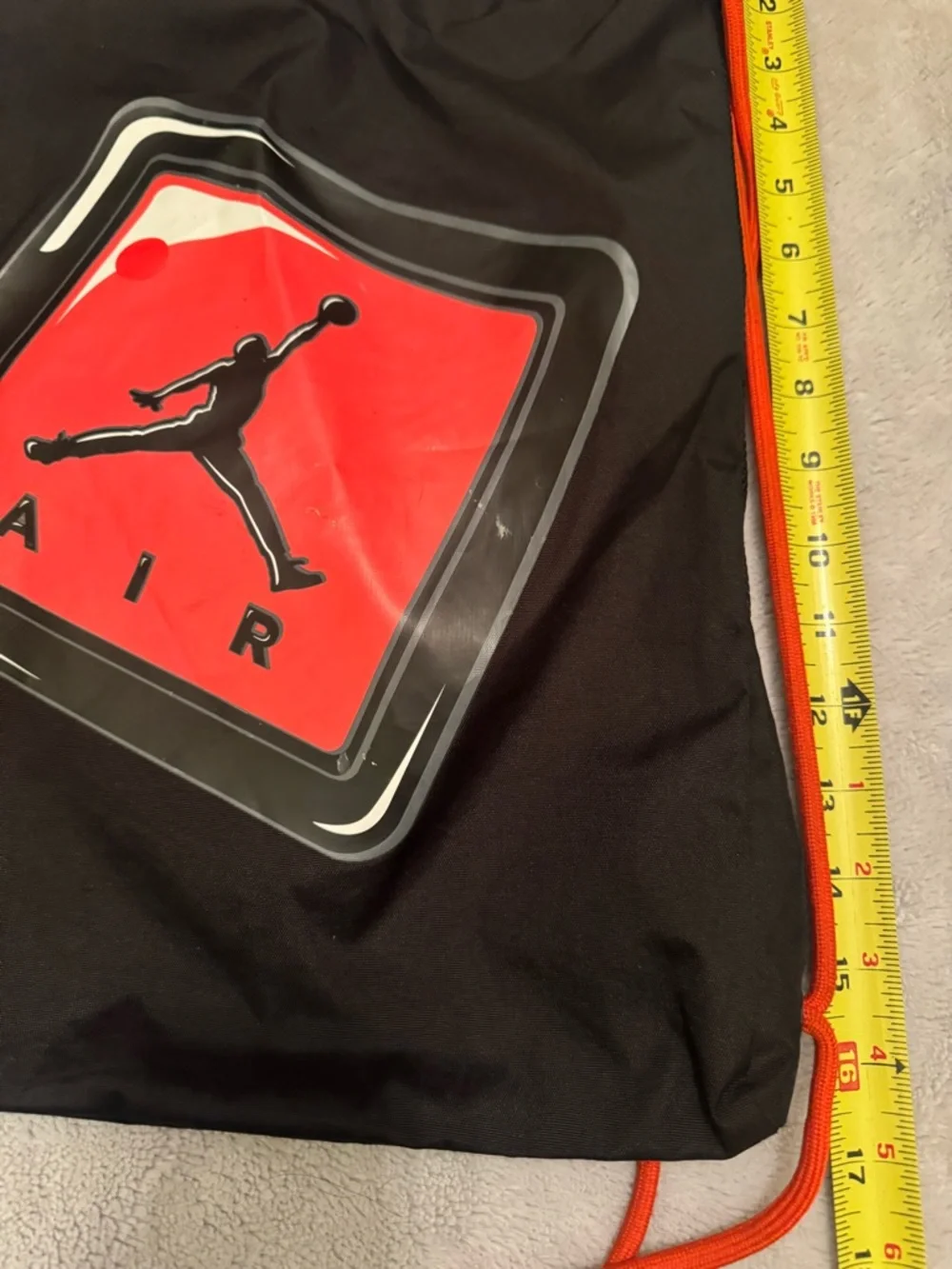 Jordan Air Jumpman Sling Bag‎ Drawstring Backpack Black Red Basketball 2013
